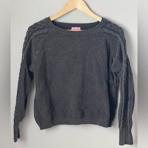 Pink Lily Charcoal Knit Sweater